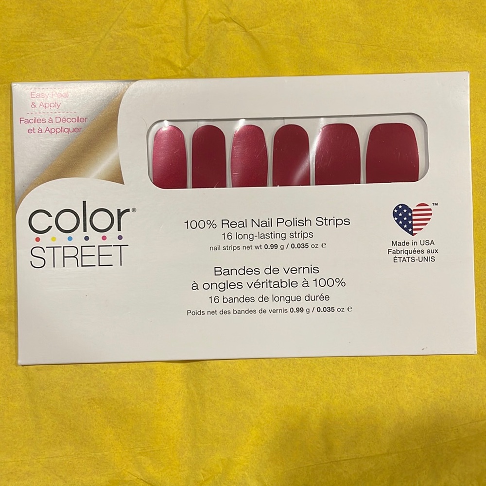 COLORSTREET BAD BLOOD RED NAIL POLISH STRIPS NWT